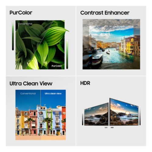 SAMSUNG 80 cm (32 Inch) HD Ready LED Smart Tizen TV with Bezel-Free Design | PurColor | Hyper Real Picture Engine | Triple Protection | SmartThings App Support | TV Key | Connect Share(HDD) | ConnectShare (USB 2.0)  (UA32T4380AKXXL) - Image 7